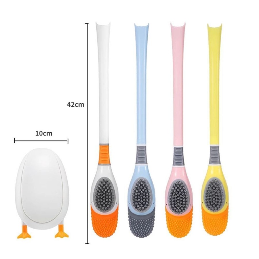 NP-Sikat Toilet Bebek Dengan Bulu Silikon - Duck Toilet Brush Silicone