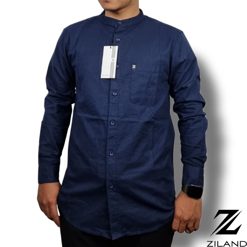 Kemko Dewasa ZILAND 003 Kemeja Koko Pria Lengan Panjang Polos Katun Sigaret Premium Ada Ukuran Jumbo High Quality