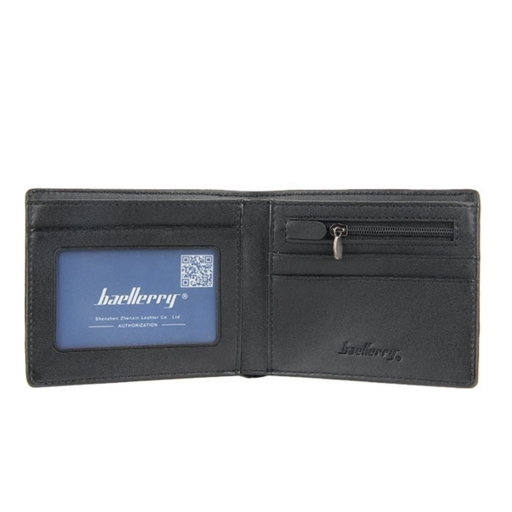 DOMPET LIPAT PRIA REMAJA DEWASA KULIT PREMIUM KARTU COWOK KEREN KECIL BRANDED SIMPLE FASHION BATAM ORI ORIGINAL BAELLERRY IMPORT HITAM WA628B5 KISAKI LAKI DISTRO KEKINIAN