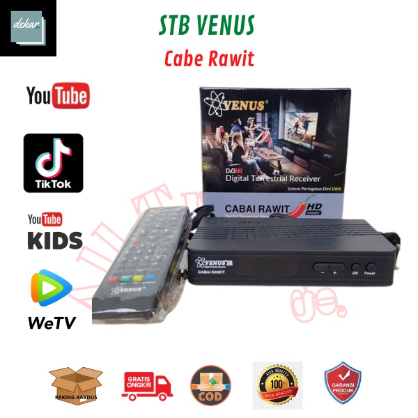 Venus Set Top Box (STB) TV Digital Model Venus Brio Dan Venus Cabe Rawit