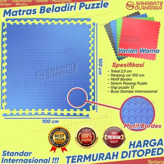 Matras Beladiri Puzzle 2,5 Cm (Merah).(karate,silat,taekwondo)