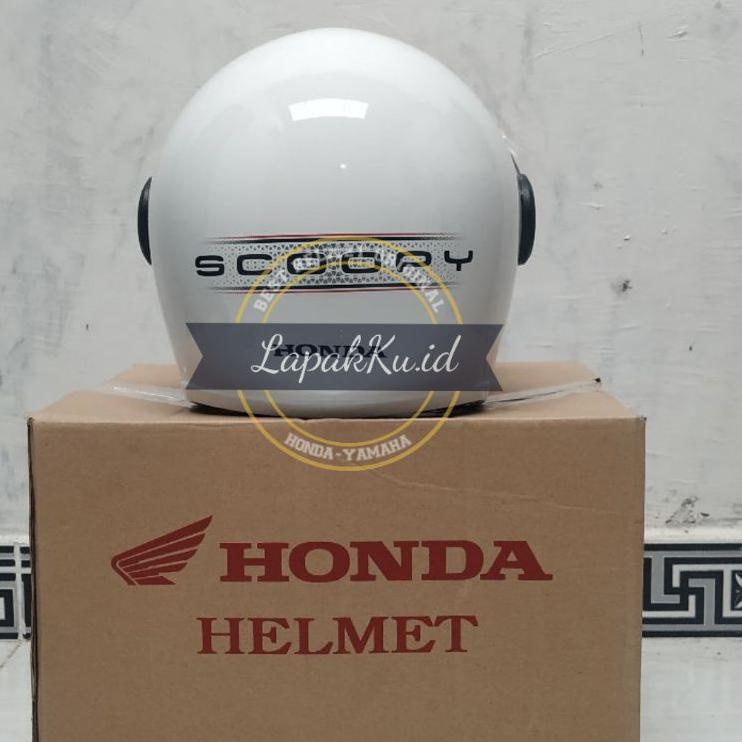 Murah Terpopuler OBRAL LIMITED EDITION Helm Bogo Retro Honda SCOOPY  Putih