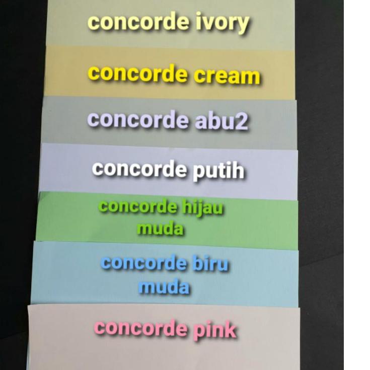 

»»» Kertas Concorde Warna A4 isi 50 lembar/ Kertas Concorde ukuran A4