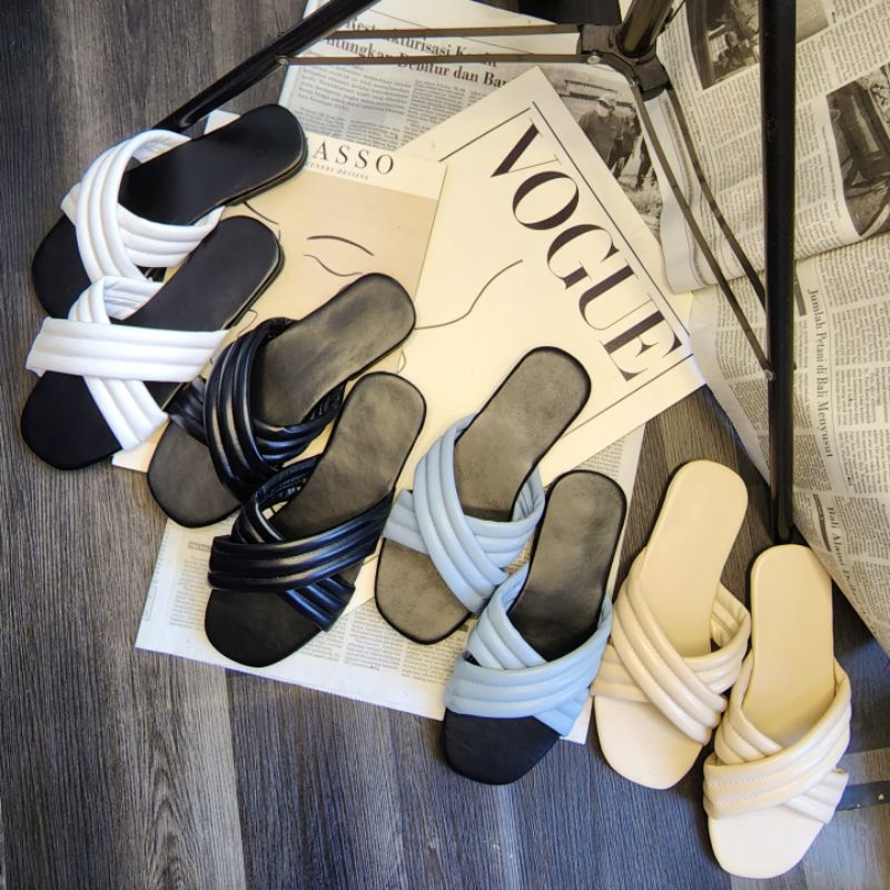 sandal flat silang SISI( no box)