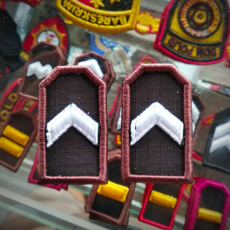 Bordir Timbul Pangkat Polri