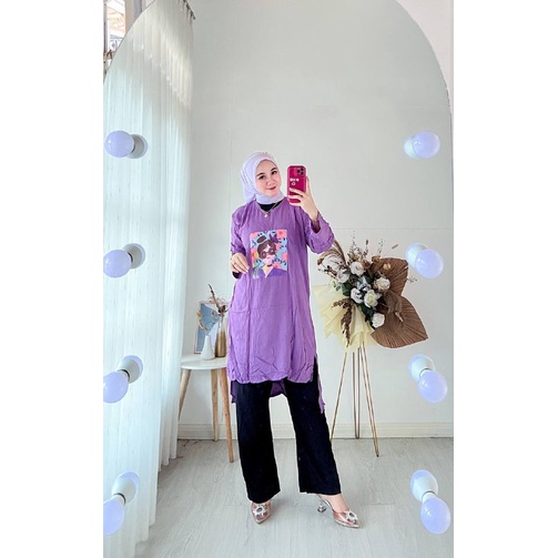 Pinguin Setelan Wanita Jumbo One Set Rayon Terbaru