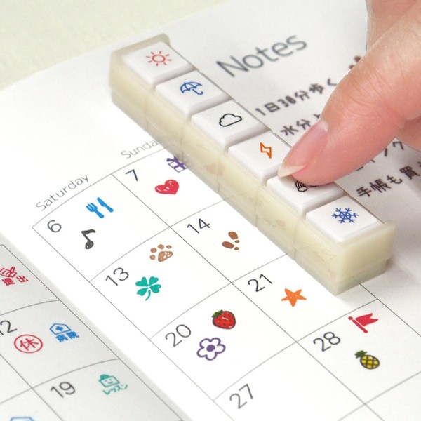 

Kodomo No Kao Pochitto6 Stamp Standing 6 in 1 Stempel