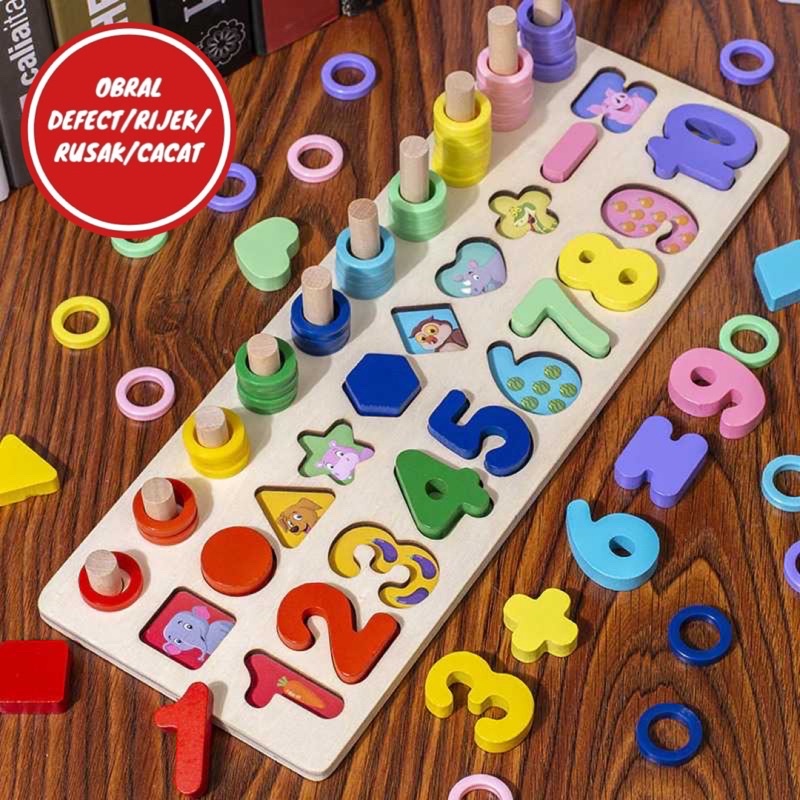 [OBRAL RIJEK] Mainan Anak Montessori Shape Matching Children Toy - Z0566