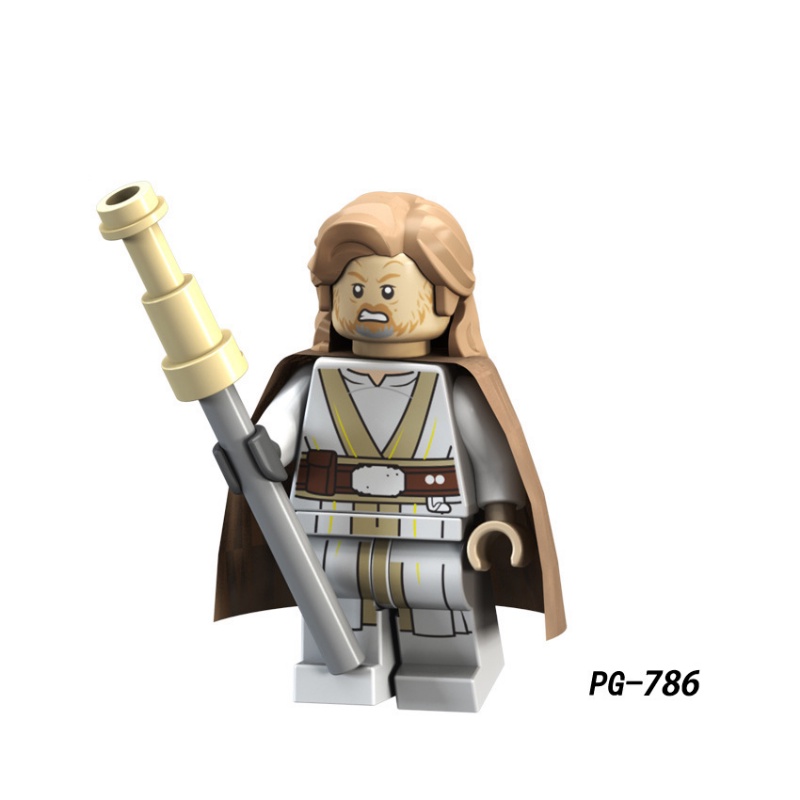 Ki-adi-mundi Minifigures Star Wars Rey Moloch Older Luke Blok Bangunan A-wing Pilot Perempuan Mini Angka Mainan