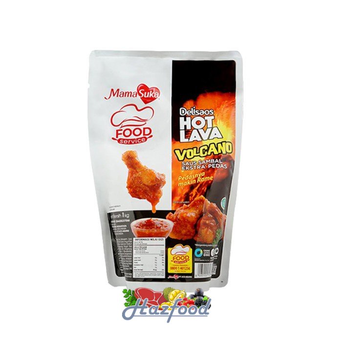 

Mamasuka Delisaos Hot Lava Volcano Saus Sambal Pedas - Pouch 1 Kg