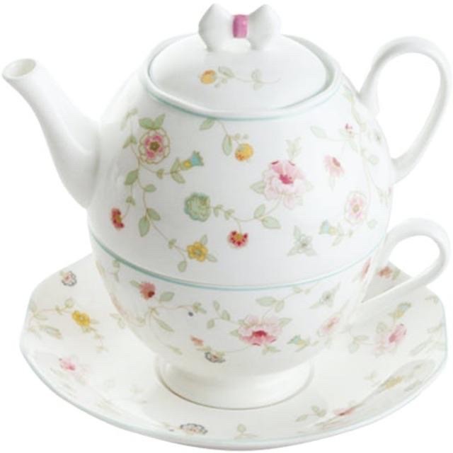Peralatan Minum Tea For One Set Teapot Teacup Ceramic St Saint James Fine Bone China