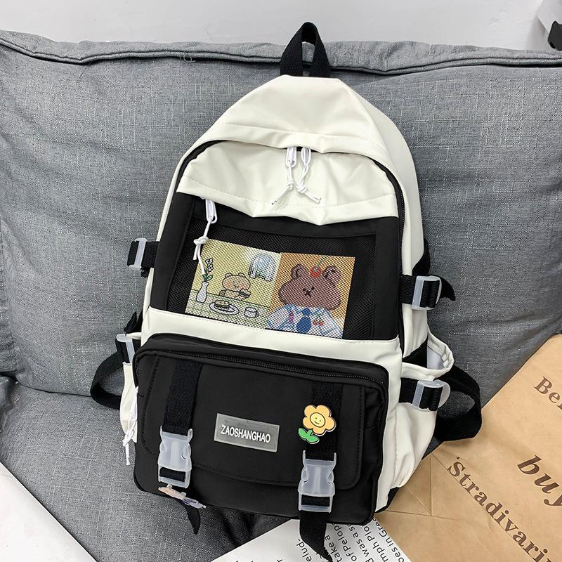 MV_Marvelouz MV804517 Tas RANSEL Nilon Remaja Wanita Include Gantungan Terbaru 2022 1kg bisa 2 tas supplier tas import EL 4517