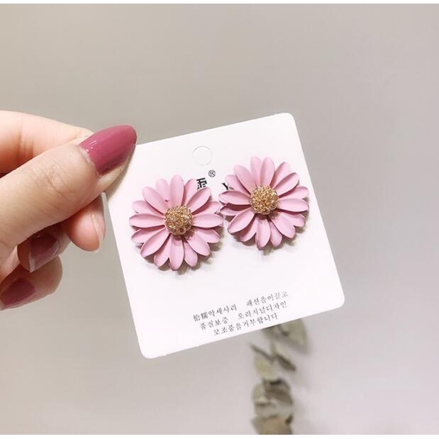 Anting Bunga Matahari Daisy Krisan Korea Fashion Sederhana Gaya Untuk Wanita - PD