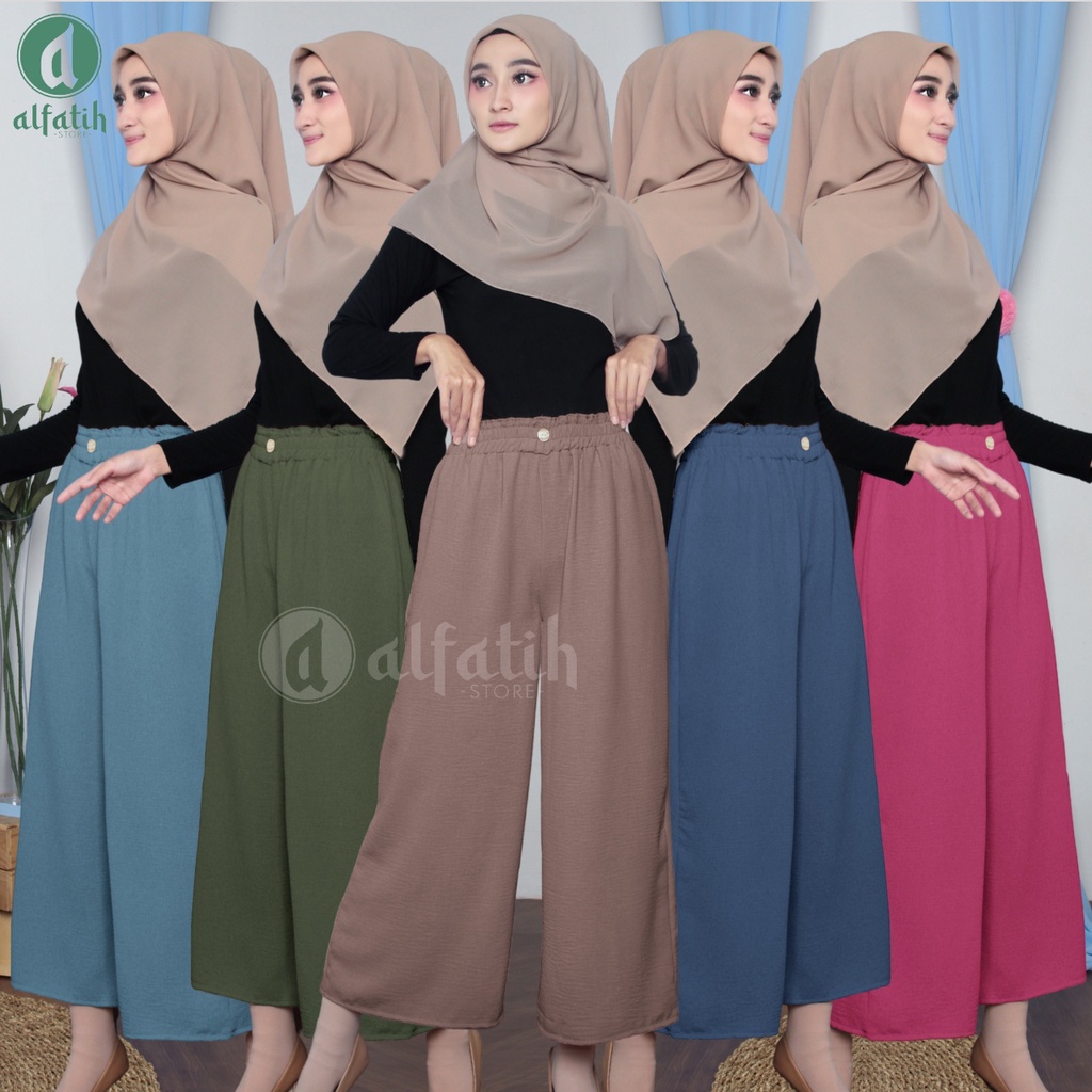 CELANA KULOT SCUBA LOOSE PANTS VARIASI KANCING/KULOT SCUBA HIGHWAIST JUMBO KULOT SCUBA KANCING KULOT SCUBA BB 60-85 KG KULOT SCUBA PREMIUM / CELANA KULOT RUBY SCUBA PREMIUM