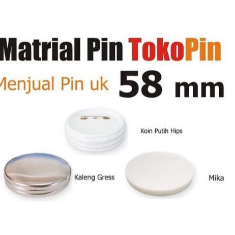 Bahan Baku Pin 58 Putih