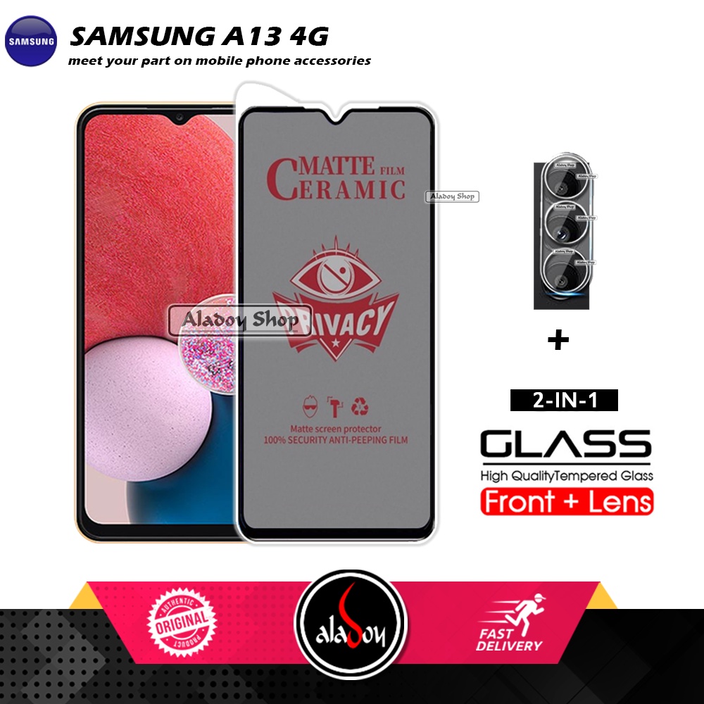 PAKET 2IN1 Anti Gores Privacy Samsung A13 4G + Tempered Glass Kamera