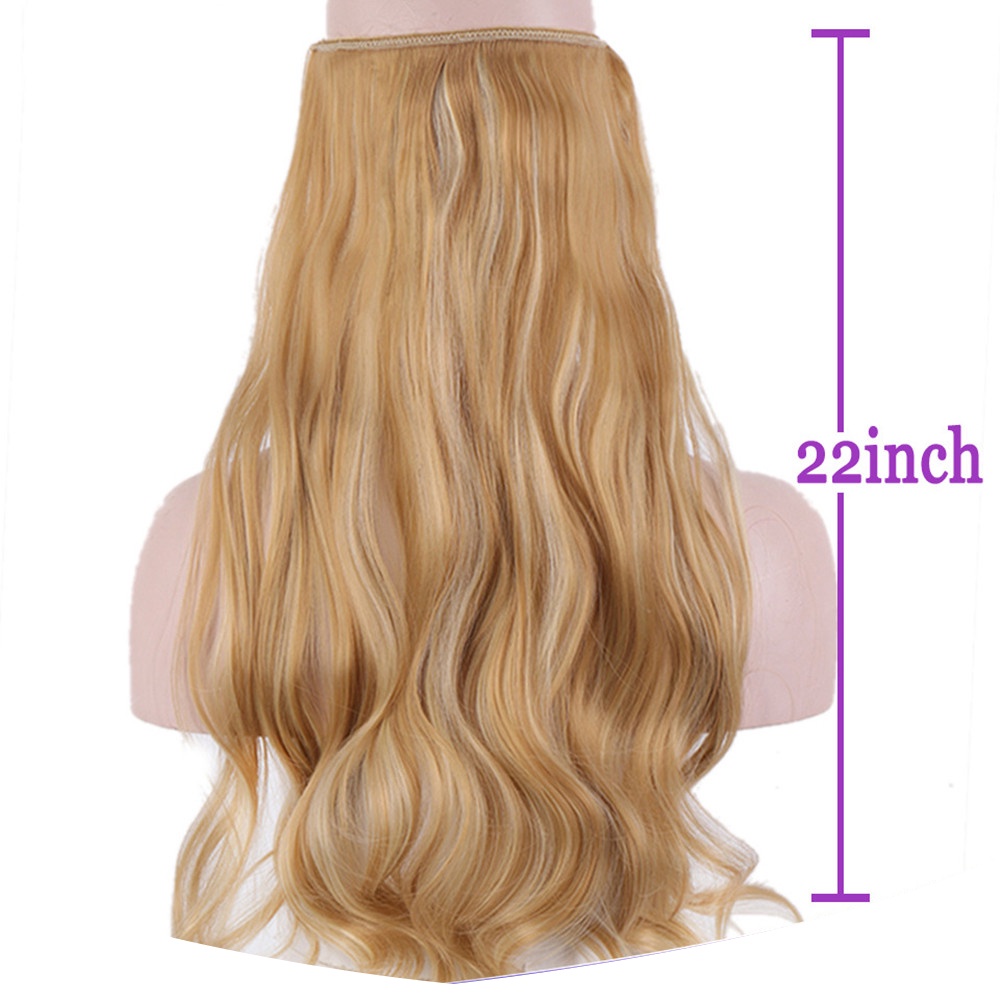 [COD Tangding] Wig Rambut Panjang Keriting Bergelombang Wanita Perempuan Berbulu Alami Wig Rambut Ekstensi Aksesoris 55cm