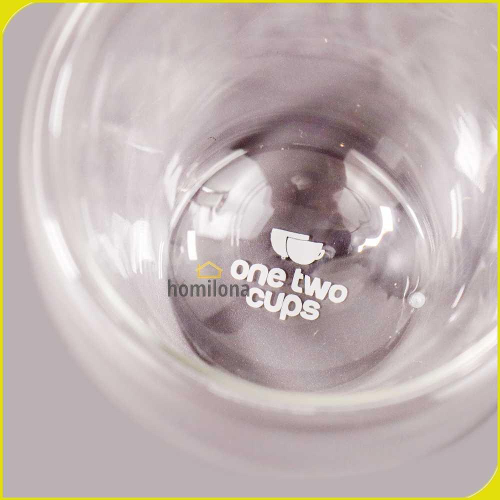 One Two Cups Cangkir Kopi Anti Panas Double-Wall Glass Round