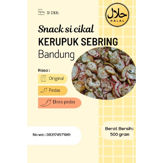 

kerupuk sebring 500gram