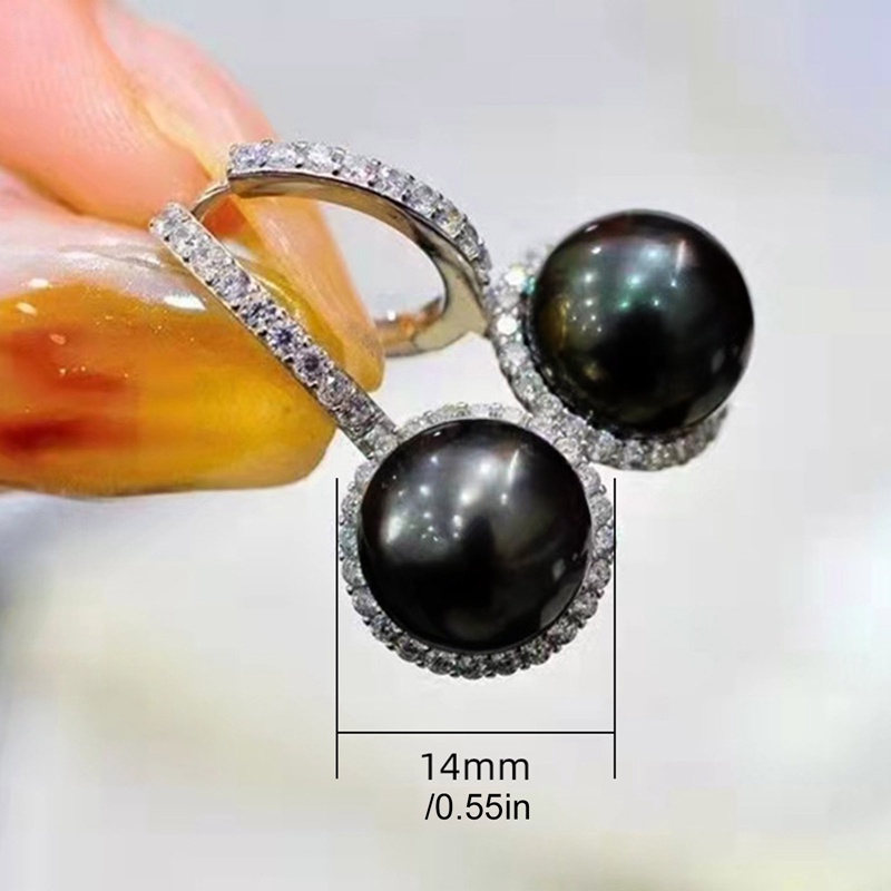 Fancyqube Kepribadian Hitam Imitasi Mutiara Drop Anting Untuk Wanita Mewah Pernikahan Pertunangan Pesta Cubic Zirconia Earrings Baru Perhiasan Trendi