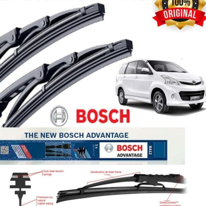 WIFER BOSCH ORIGINAL ALL NEW AVANZA XENIA VELOZ 2012 - 2014 PAKET WIPER KACA MOBIL DEPAN BELAKANG