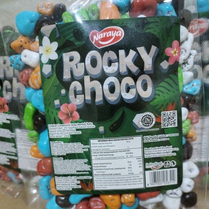 NARAYA ROCKY CHOCO 200 GRAM( coklat turki)