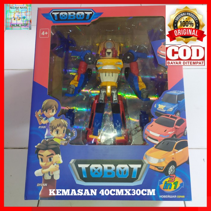 MAINAN TOBOT TOROT TRITAN XYZ 3 IN 1 ROBOT ANAK ASLI SNI