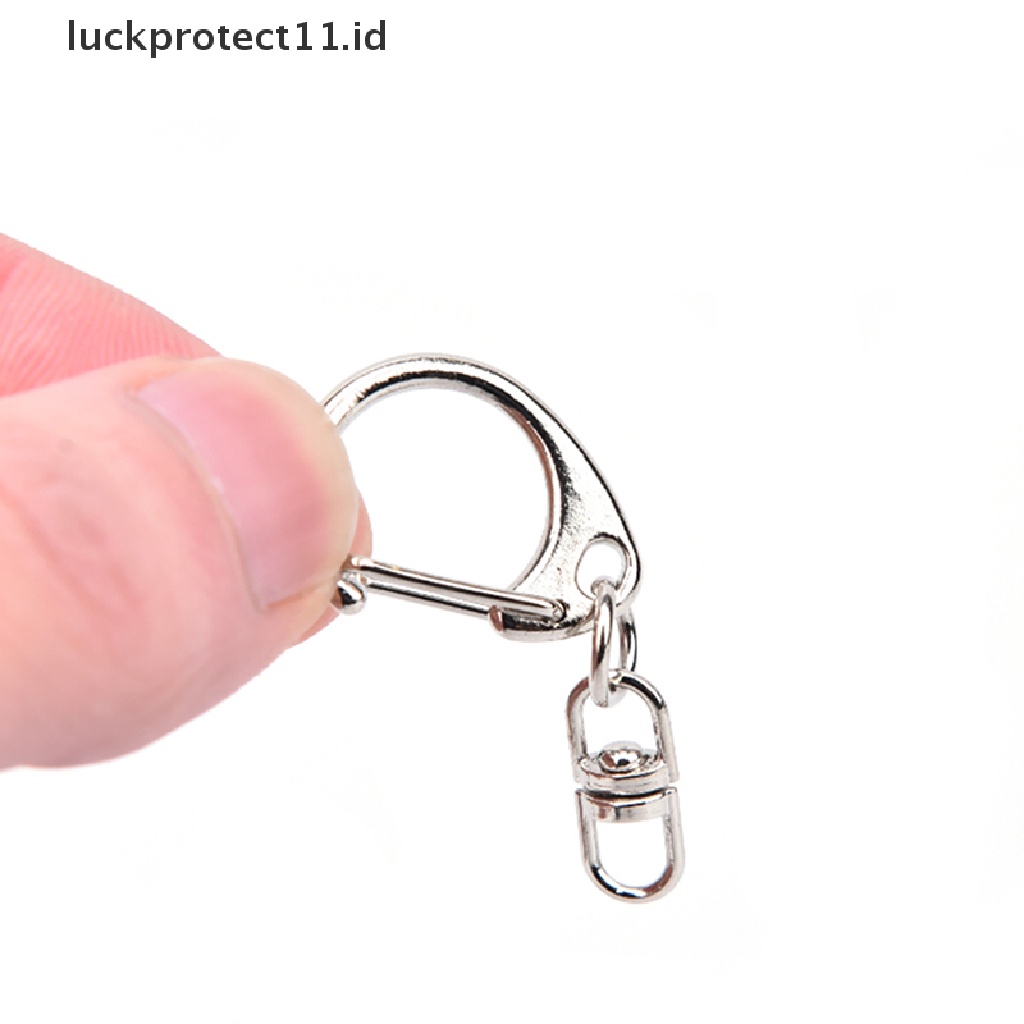 /Fashion Hot// Fashion// 10 Pcs DIY Dipoles Perak Keyring Gantungan Kunci Split Ring Pendek Rantai Kunci Rings.