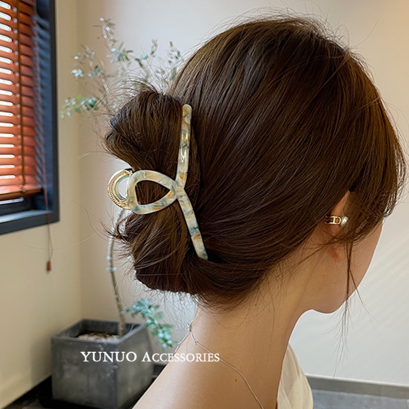 HIGH GRADE SHARK HAIRCLIP MARBLE MERMAID MOTIF GOLD METAL JEPIT EMAS MARBEL JEPITAN RAMBUT KOREA WANITA ANAK BESAR JUMBO  ELEGAN  JEDAI HIU HAIR CLIP CLAW CAKAR AKSESORIS KOREAN BIG KUAT KETAT