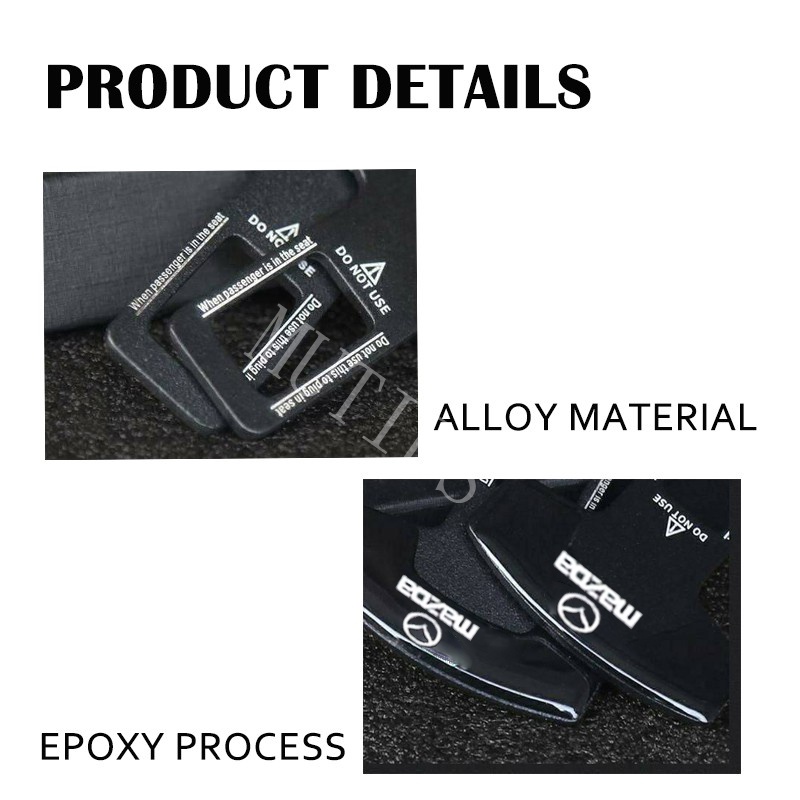 Mazda 1/2pcs Klip Gesper Sabuk Pengaman Pengaman Mobil Metal Hard Plug Alarm Stopper Menghilangkan Suara Untuk2 3 6 5 bl gh gp CX5 CX30 CX8 CX3