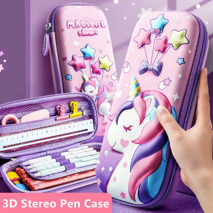 

TEMPAT PENSIL 3D / PENCIL CASE CUTE BOX UNICORN KAWAII STATIONERY