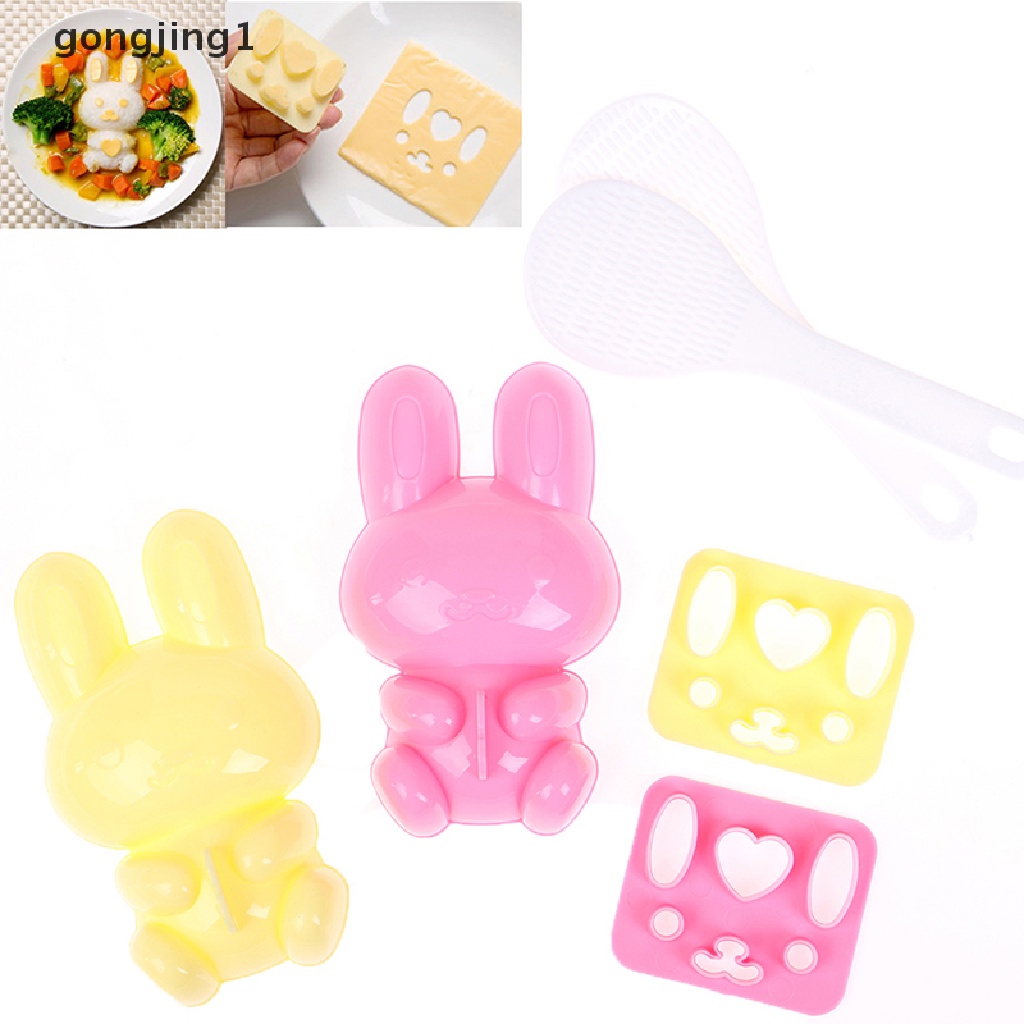 Ggg 1Set Cetakan Sushi Dapur Cetakan Sandwich Mold Rabbit Rice Ball Mold DIY Bento MakerTool ID