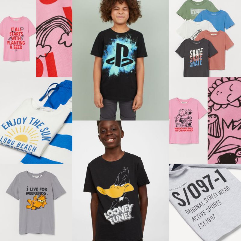 PHI143 Kaos Anak Laki Laki HM Kids Remaja | H*M Tshirt Kids Junior