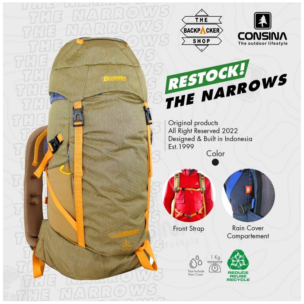 Consina The Narrows ransel tas gunung carrier original