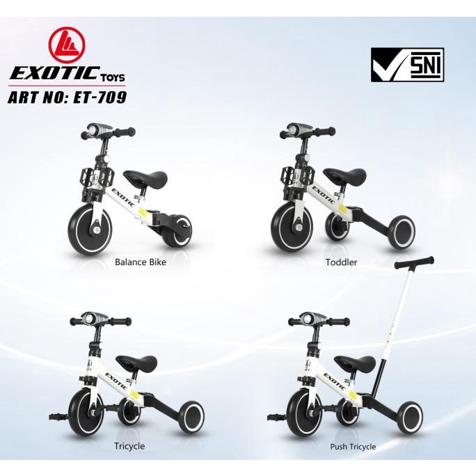 Sepeda Roda Tiga Balance Bike 4 In 1 Music Exotic Et-709 Et709 Et 709 #Original