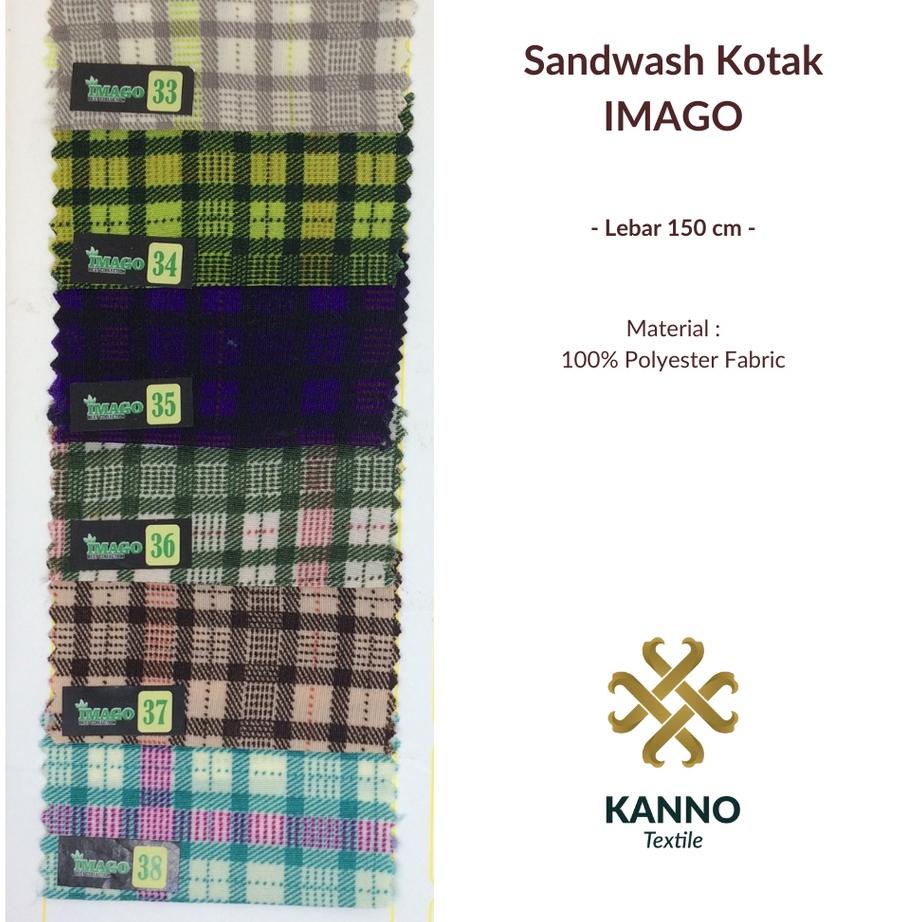 KODE-NB14 IMAGO Kain Sanwos Motif Kotak Kotak Lebar 150 cm Harga Per 0,5 Meter Ready Stock & Pre Ord