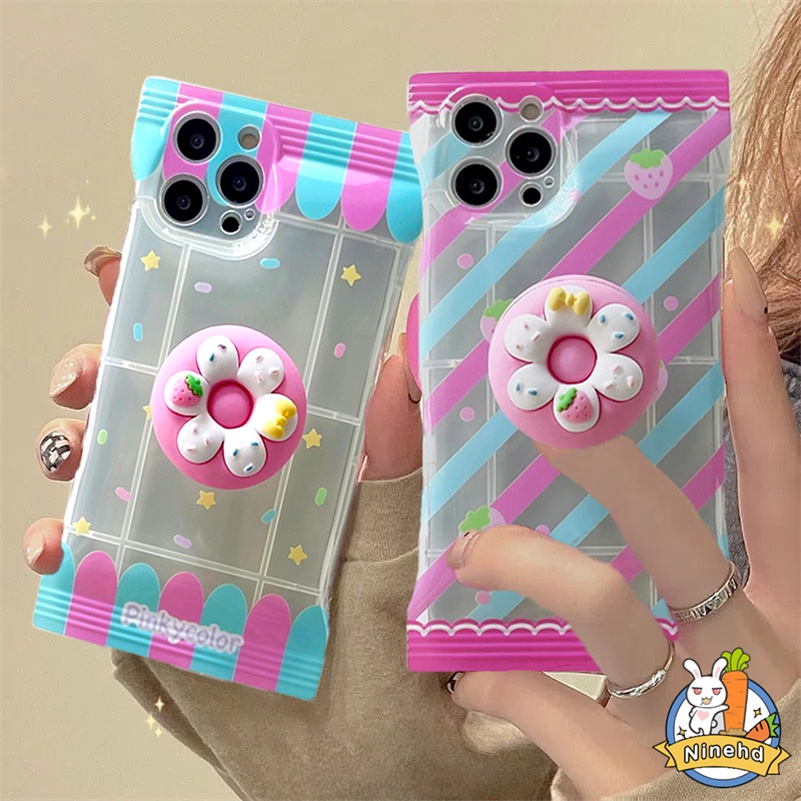 Realme 9pro+ C35 C31 C30 C21 C21 C21Y C25Y C25 C20 C20A C17 C15 C12 C11 8 8i 7i 5 5i 5s 6i Narzo 50A Prime Motif Donat Casing Ponsel Pelindung Lensa Soft Case Bening Cover Pelindung