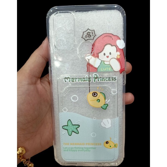 SOFTCASE BENING TRANSPARAN SLOT CARD  OPPO A53,OPPO RENO 7 4G,OPPO RENO 8 4G