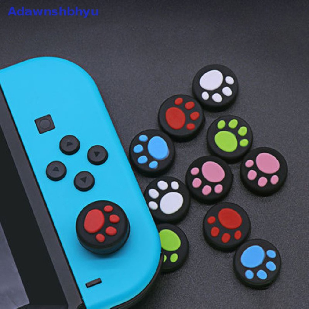 Adhyu 4pcs Cute Cat Paw Claw Thumb Stick Grip Cap Cover Untuk Nintend Switch Lite ID