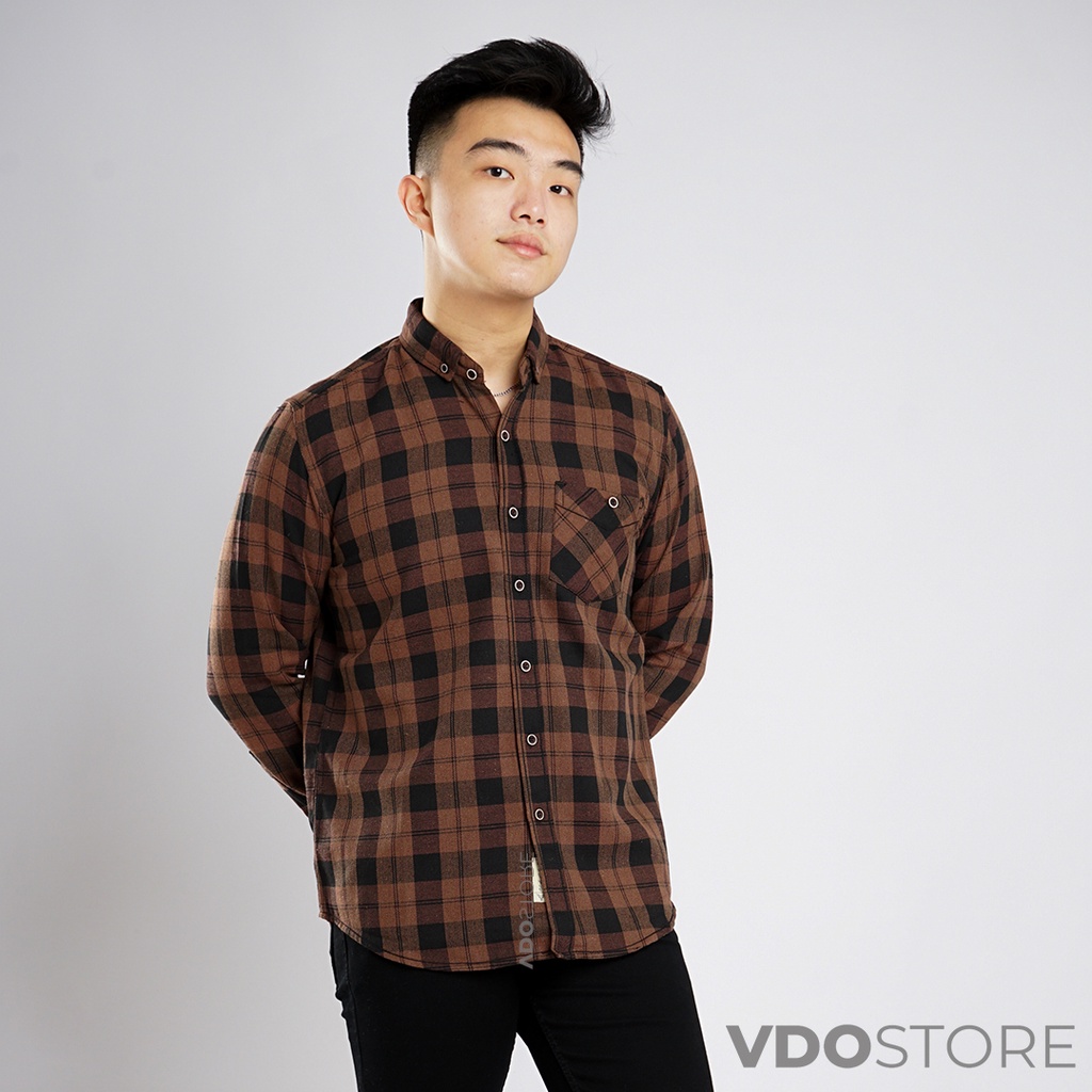 01-15 KEMEJA FLANEL PRIA LENGAN PANJANG - M L XL - DEWASA BAJU FLANNEL VDOSTORE TANGAN PANJANG HITAM NAVY ABU MOTIF KEMEJA COWOK MURAH DEWASA SANTAI TEBAL KUALITAS IMPORT BAJU PANEL FANEL