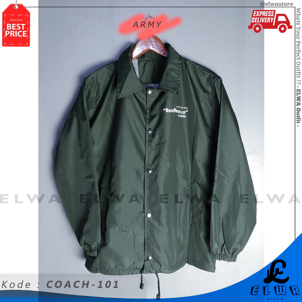 COACH 101 ARMY Jaket Coach Pria Wanita Unisex Jaket Kemeja Bagus Murah