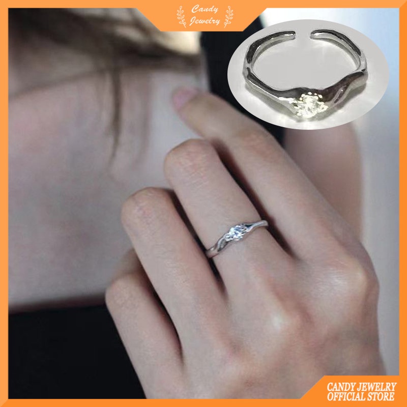 Versi Korea Dari Cincin Zirkon Indah Siswa Perempuan Cincin Berlian Sederhana Ladies Candy Jewelry