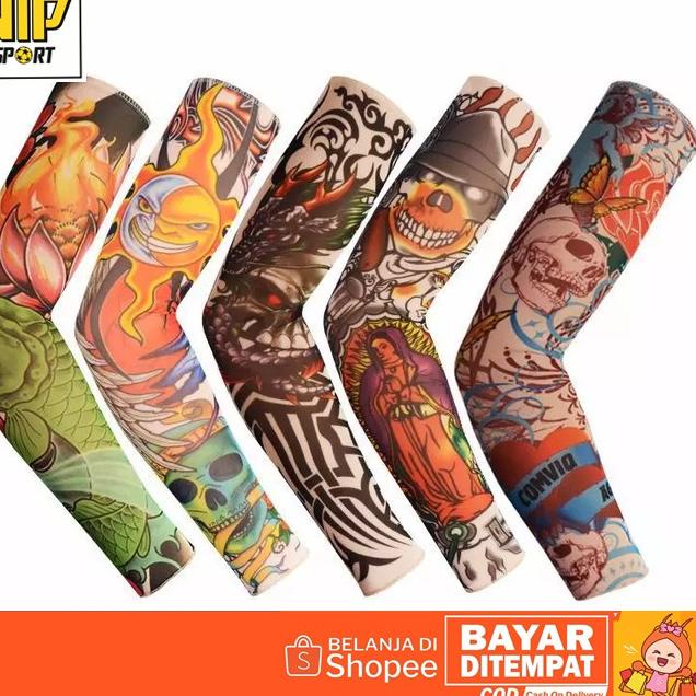 ぱ manset tangan tato arm sleeve tatoo bahan stoking tebal - VIP SPORT ☑