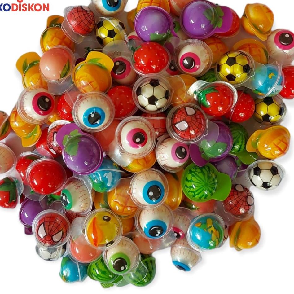 

Menarik Gummy Jelly Korea - Trolli Planet Bubble Gum / Permen Trolli Soccer Bola Mata Dot Botol Susu Halal+