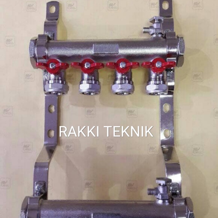 Pipa Manifold Distribusi / Header Pipa Air Panas & Air Dingin 4 Cabang
