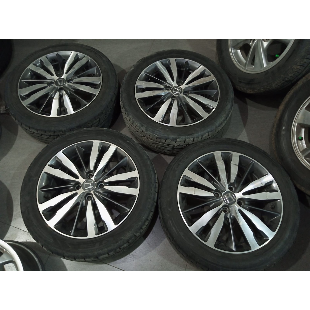 Velg Bekas Ori Copotan Mobil Oem STD JAZZ RS Ring 16 Hole 4X100 B/P + Ban GT 185 55 R16 Mobil Jazz M