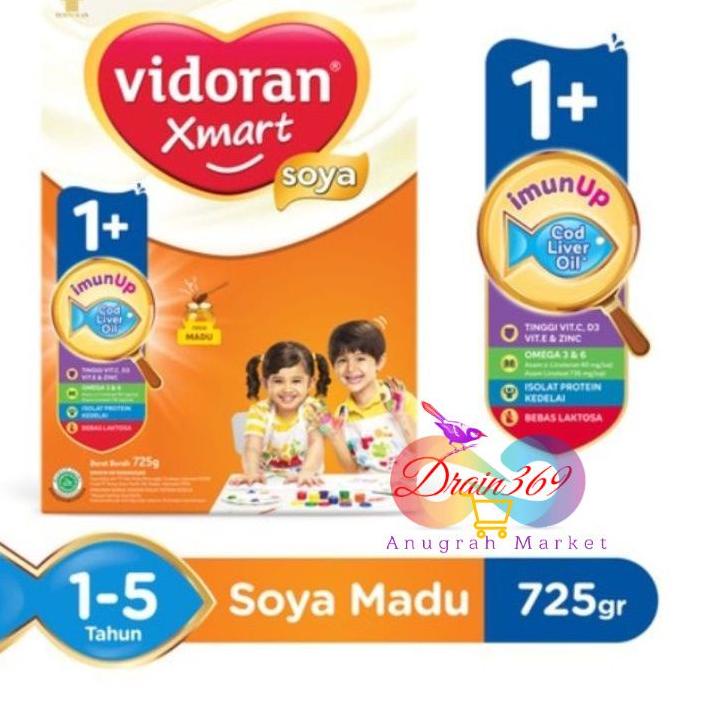 Ready Stok  Vidoran Xmart Soya 1+ Madu 725gr