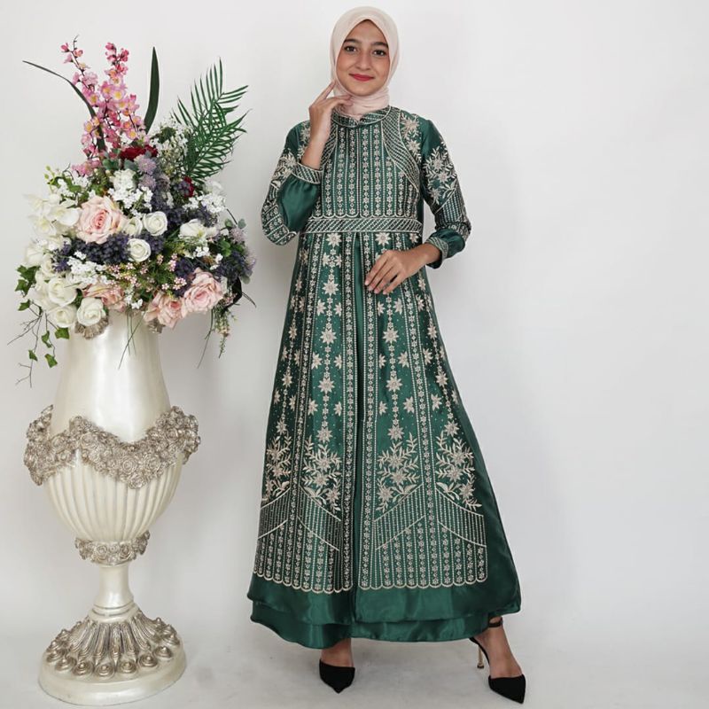 Abaya Ketupat Bordir Full Original Butik