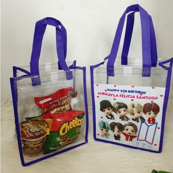 

Tas Ultah Mika unicorn kartun BTS/ Goodie Bag of Kid’s Birthday