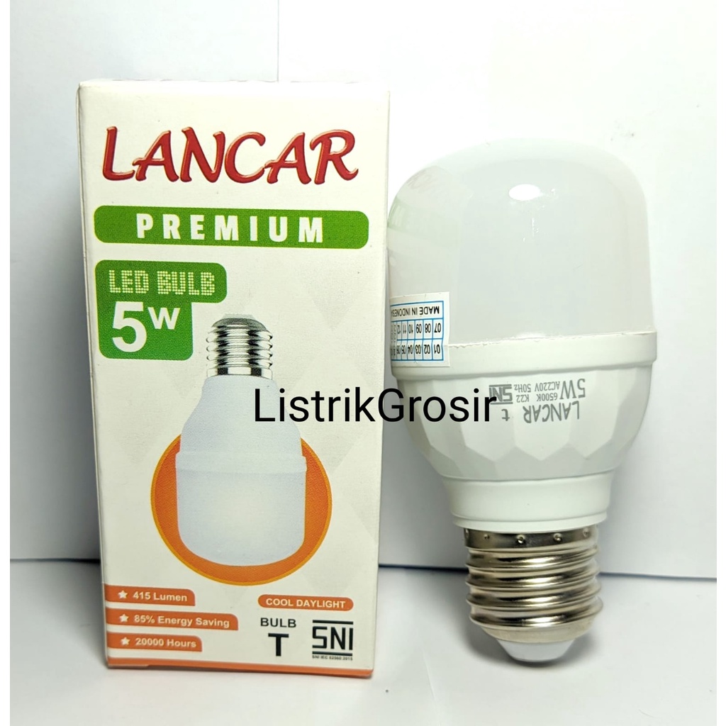 Capsule Lampu Led LANCAR PREMIUM T Bulb 5w 5 Watt Bohlam Led Kapsul